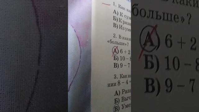 Проверка тестов по математике/ игра в учителя.