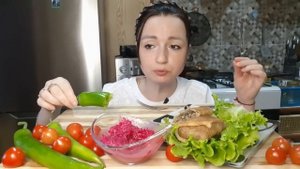 MUKBANG🥰Блины/Овощи💫Ответы на⁉️#мукбанг#неасмр#еда#