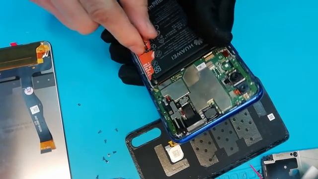 Honor 9x разборка. Замена дисплейного модуля смотреть онлайн