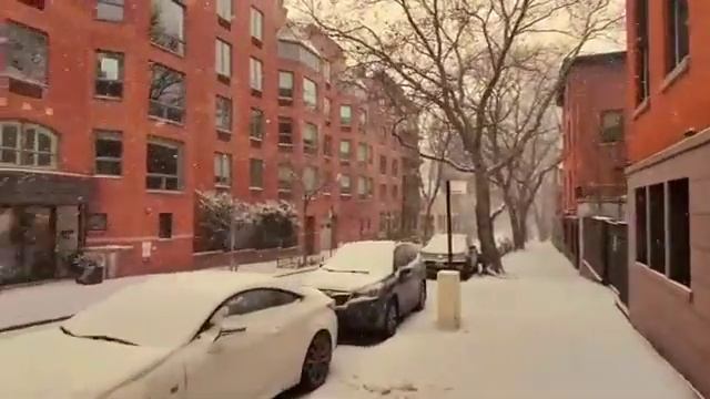 Прогулка по Бруклину в снежную погоду