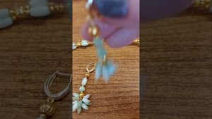 Комплект украшений из тонированного селенита