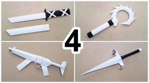 4 идеи оригами оружие.  Оружие из бумаги