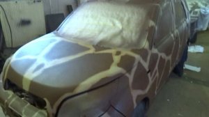 Daihatsu Terios аэрография жираф RAPTOR U-POL GRAVITEX.RU подготовка