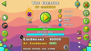 Geometry Dash. The Creator by caio2000 - 100%, 1 coin