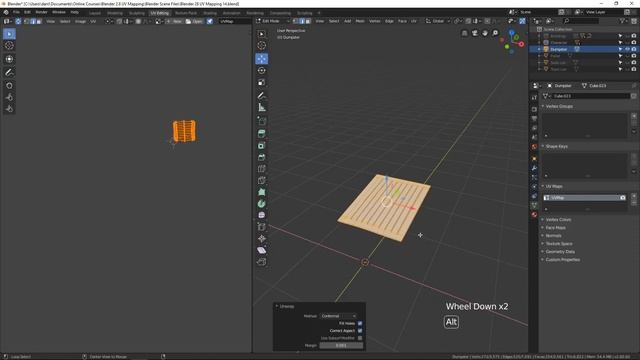 02. Continuing the UV Map of the Dumpster