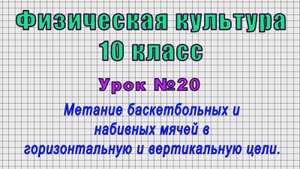 Физическая культура 10 класс (Урок№20 - Метание мячей в горизонтальную и вертикальную цели.)