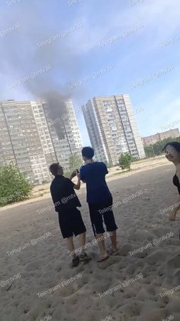 ПОЖАР В МНОГОЭТАЖКЕ: в ЖК "Лазурный" мощный пожар в одной из квартир в многоэтажке. 🙊