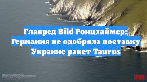 Главред Bild Ронцхаймер: Германия не одобряла поставку Украине ракет Taurus