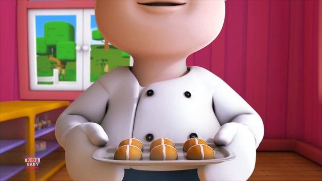 Горячие кросс булочки | 3D песня | Hot Cross Buns | Kids Baby Club Russia | Мультфильмы для детей