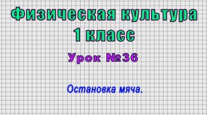 Физическая культура 1 класс (Урок№36 - Остановка мяча.)
