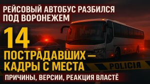 ДТП с рейсовым автобусом под Воронежем: 14 пострадавших и разбитая трасса