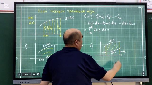 Аниқ интеграл. Эгри чизиқли трапеция юзи.