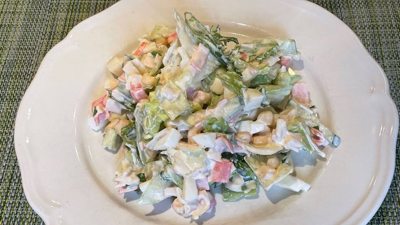 🥗 Крабовый Салат БЕЗ РИСА — Простой и Очень Вкусный Рецепт за 10 Минут! 😍