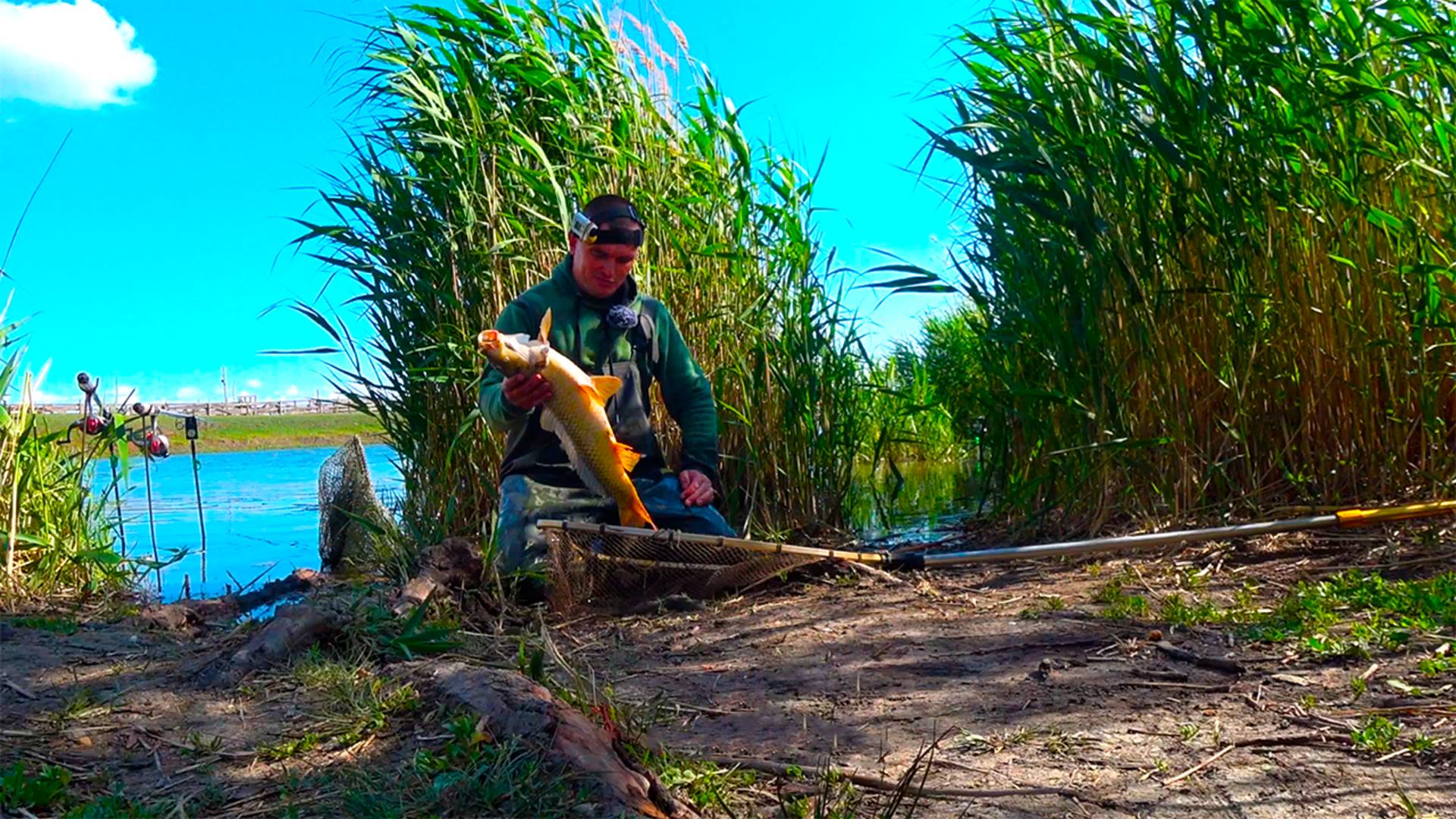 В ТЁПЛЫЙ КАНАЛ ЗАШЛА РЫБА !!!