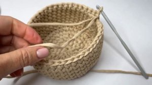 Как связать корзину бочонок крючком 🤗 Два способа, ка