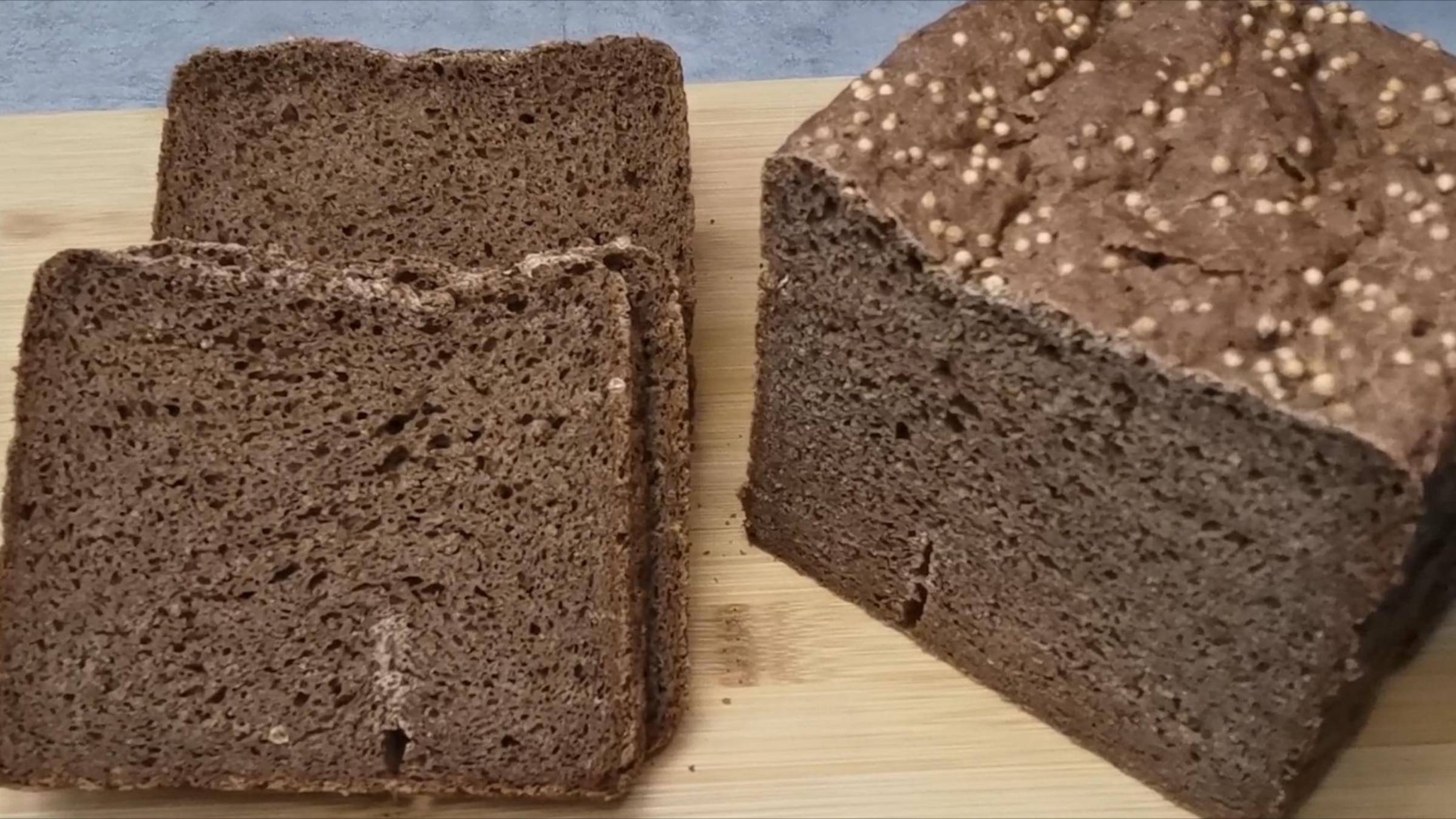 Домашний ржаной хлеб. В хлебопечке. смотреть онлайн