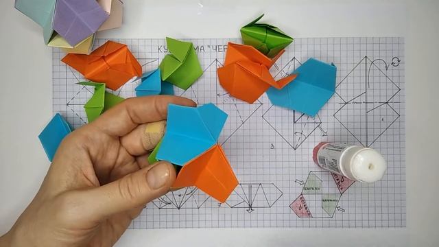 Кусудама-октаэдр "Черепашка" смотреть онлайн