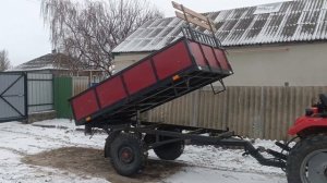 Самодельный прицеп-самосвал для минитрактора
