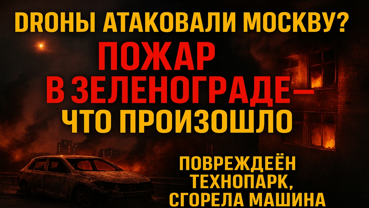 Дроны в Зеленограде: сгоревший авто и повреждённый технопарк — что произошло?