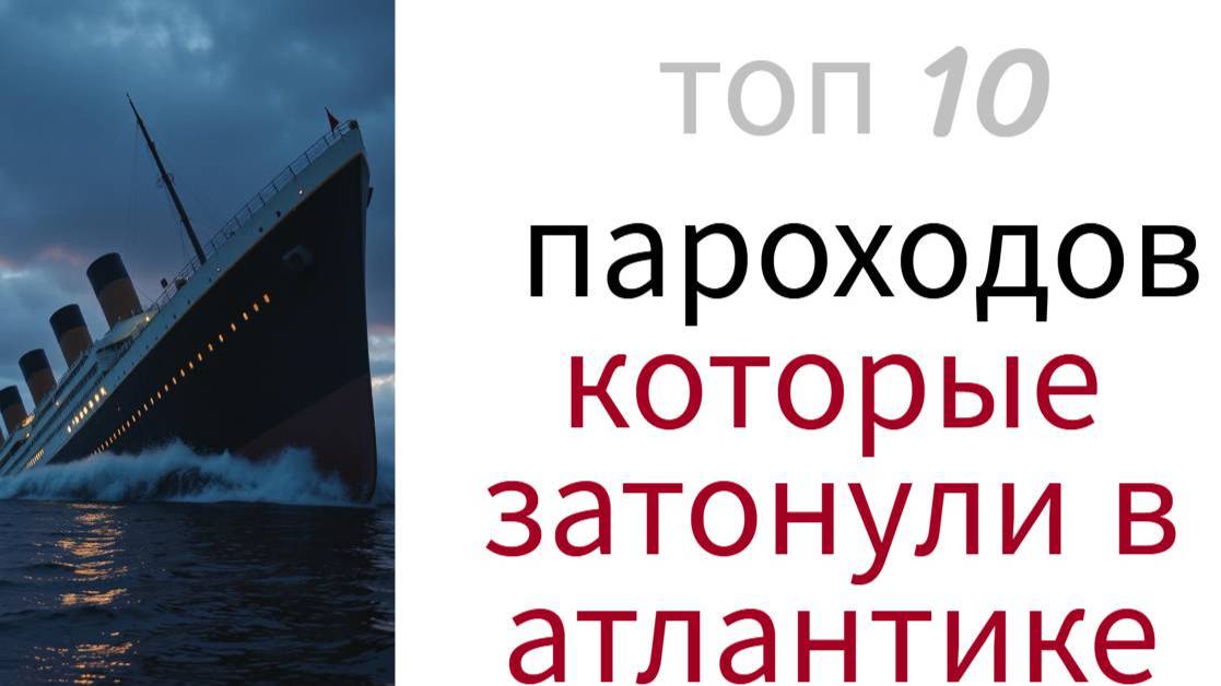 Топ 10 трагичных кораблекрушений в Атлантическом океане🚢💥🔟