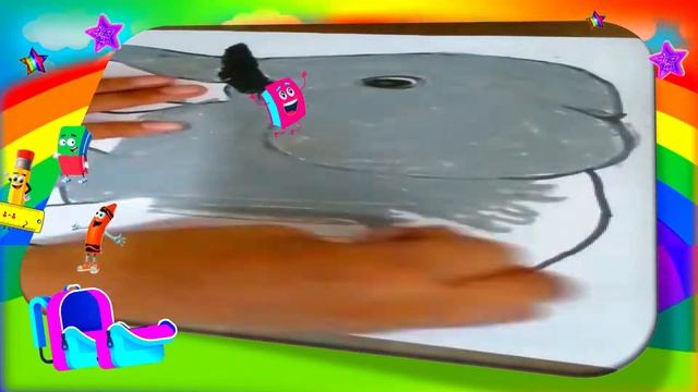 How to Draw and Coloring an Elephant | Kids Videos | Как рисовать и раскрашивать слона Детское виде смотреть онлайн