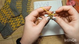 Ленивый жаккард. Узор 1 для вязания носков. #вяжемноски #ленивыйжаккард