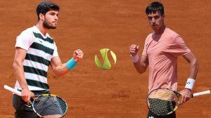 28.05.2025. Фабиан Марожан - Карлос Алькарас. ATP Roland Garros. Fábián Marozsán - Carlos Alcaraz