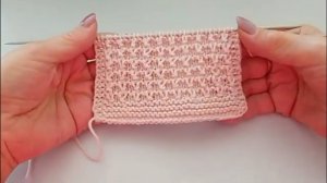 Рельефный узор спицами. 3 петли и 4 ряда.