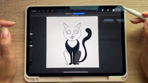 Как нарисовать кошку за 3 минуты в Procreate / How to Draw a Cat in 3 Minutes in Procreate