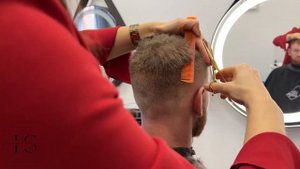 Мужская стрижка ножницами и машинкой