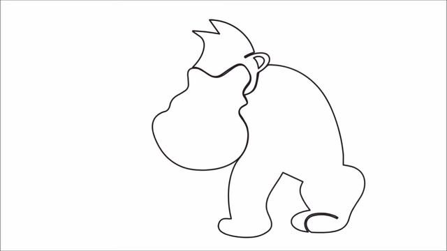How to Draw a Cartoon Gorilla Easy step by step / Как нарисовать гориллу смотреть онлайн