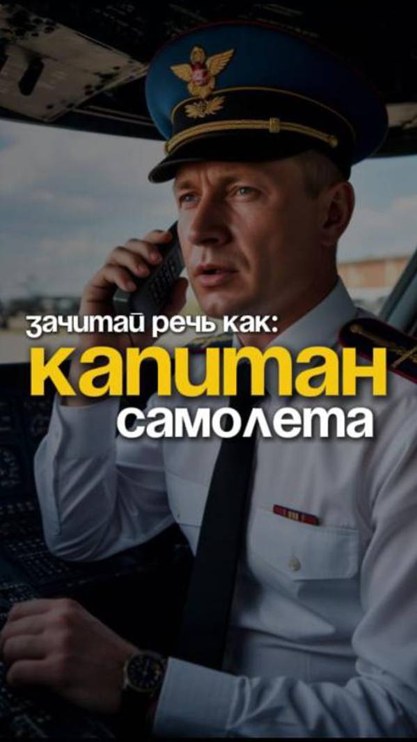 Выступи публично, как капитан самолета