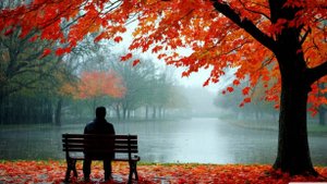 Фонарь и дождик