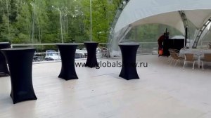 Шатер для мероприятий у воды в Подмосковье