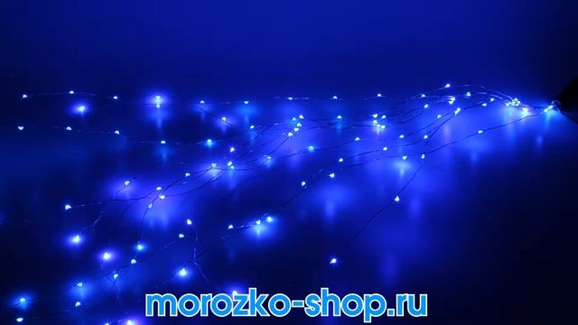 Электрогирлянда КОНСКИЙ ХВОСТ, 350 синих mini-LED ламп, 21*1.5+1.5 м, 12V, Branch-350-0510-B