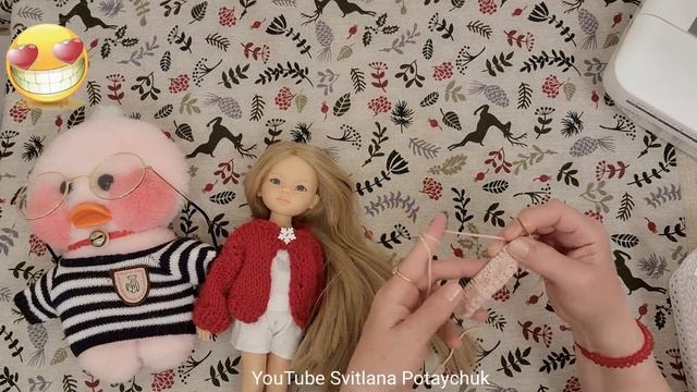 Красивая кофточка Реглан для куклы Паола Рейна своими руками. Гарна кофта  для ляльки Paola Reina