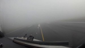 Взлет RW01. Туман во Внуково.
