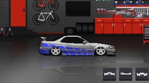 быстрая настройка на р34 в Pixel Car Racer