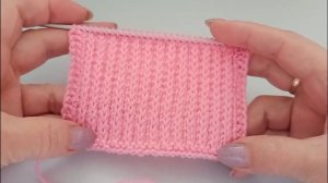 Плотный узор спицами. 2 петли и 2 ряда.