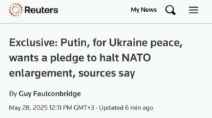 ⚡️Reuters публикует якобы условия Путина для прекращения конфликта:
—