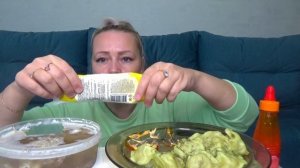 МУКБАНГ ПЕЛЬМЕНИ ДОМАШНИЕ И ХОЛОДЕЦ/  Mukbang самолепные ?