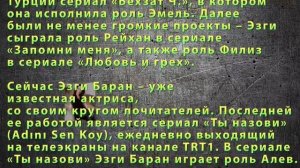 Эзги Баран ЛИЧНАЯ ЖИЗНЬ из сериала Ты назови