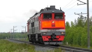 2ТЭ116-1117 с приветливой бригадой следует резервом