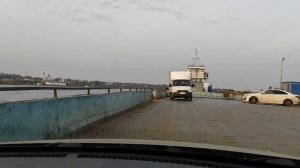 Переправа через Волгу. Паром в Мышкин. Ярославская обл