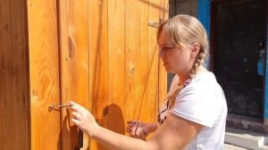 Распечатали новый туалет! Шторка в душ как новая) Дача