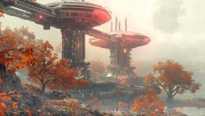 Exo Autumn + Relaxing Sci-Fi Ambient Music + Space Guitar Soundscape