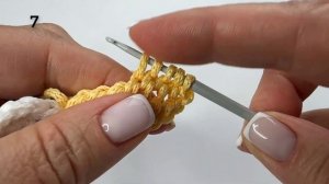 🌸 Как связать на сумку красивый брелок крючком? Тунисский цветок крючком