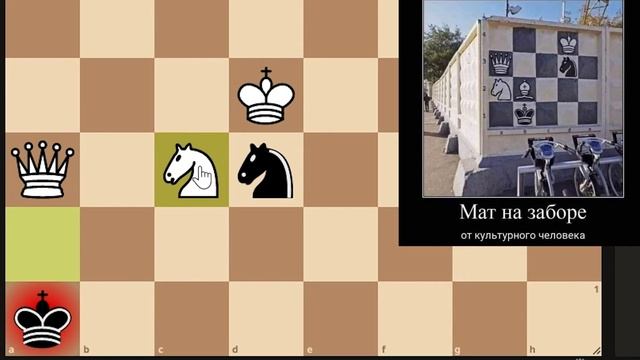 Мат на заборе - разбор задачки в два хода смотреть онлайн