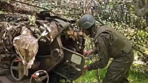 Артиллеристы орудия Д-30 уничтожили расчет беспилотников ВСУ в Запорожской области