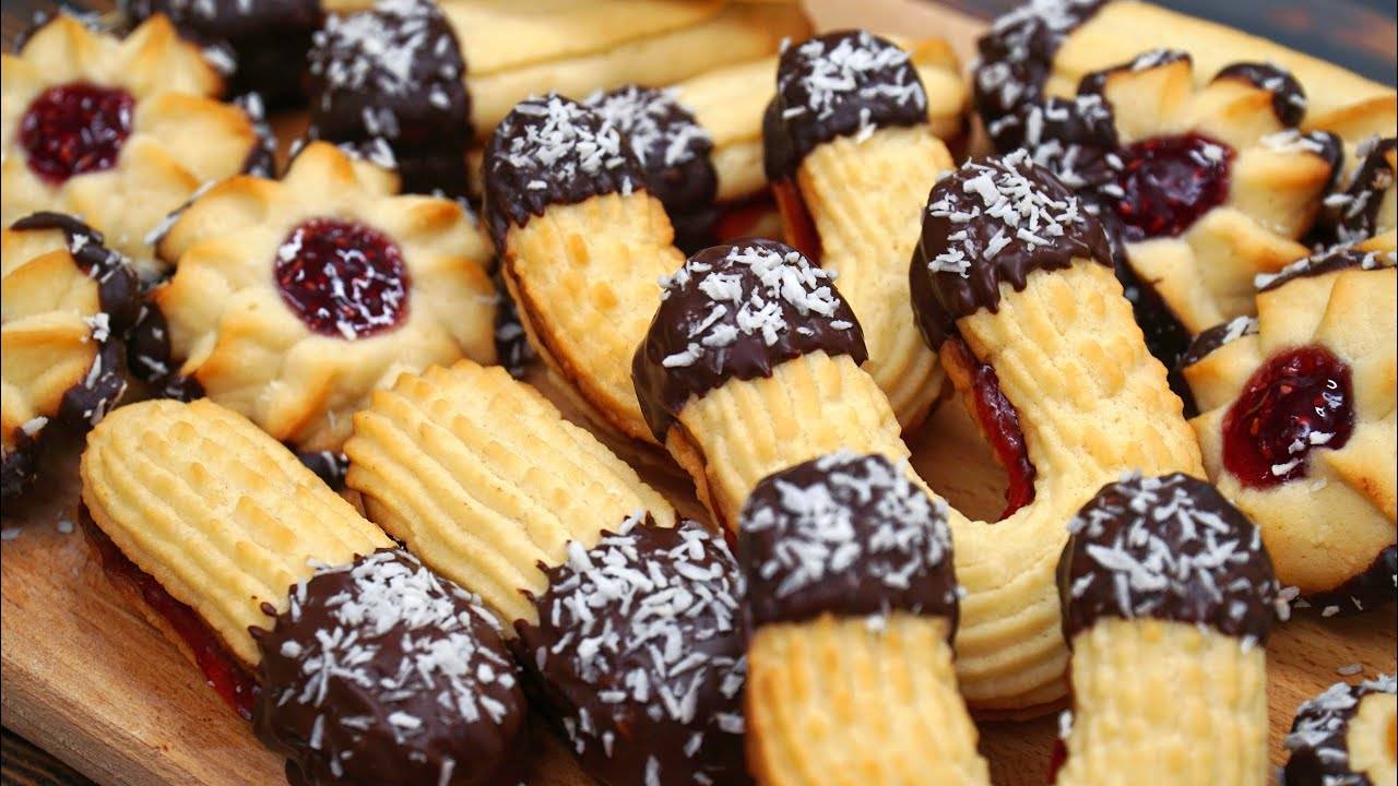 НЕЖНОЕ ПЕСОЧНОЕ ПЕЧЕНЬЕ с ДЖЕМОМ! ГОТОВИТСЯ на РАЗ-ДВА! Выпечка Рецепт _ Кулинарим с Таней